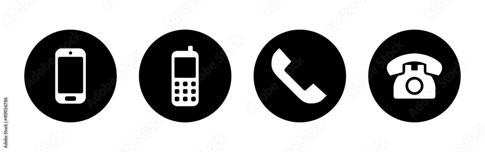 Phone icon set. Call icon vector. telephone symbol Phone icon set. Call icon vector. telephone symbol