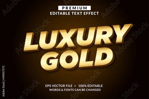 Luxury Gold, Premium Editable Text Effect Font style