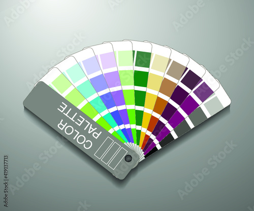 Color palette guide. Color scale. Design color guide catalog. Vector illustration.