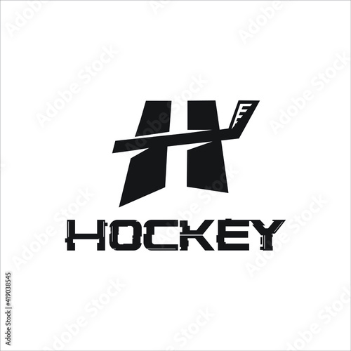 H Hockey logo combination exclusive design inspiration