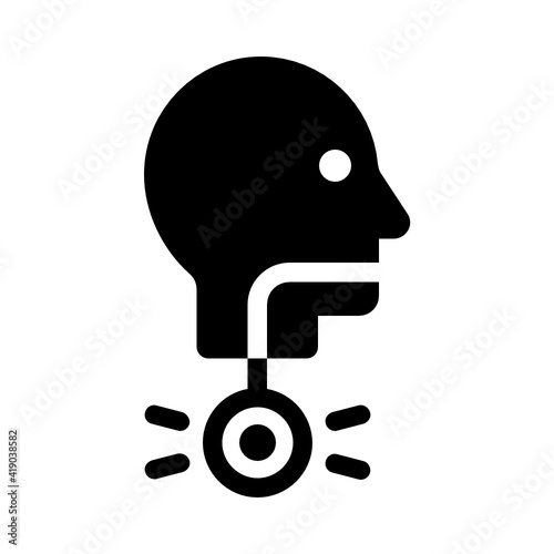 Sore throat coronavirus symptom vector icon