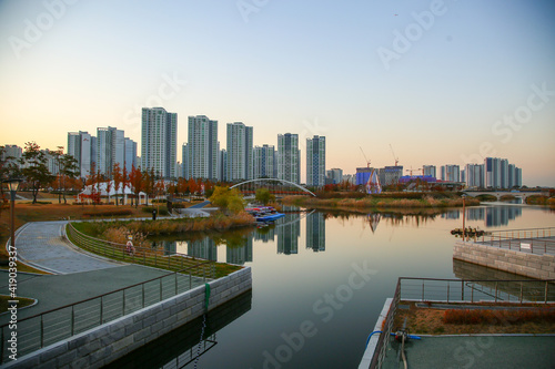                                                   View of apartments from Incheon  Korea