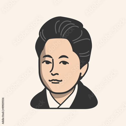 津田梅子　似顔絵