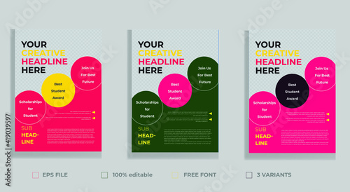 Creative Education Flyer Template Vector
