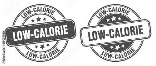low-calorie stamp. low-calorie label. round grunge sign