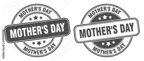 mother s day stamp. mother s day label. round grunge sign