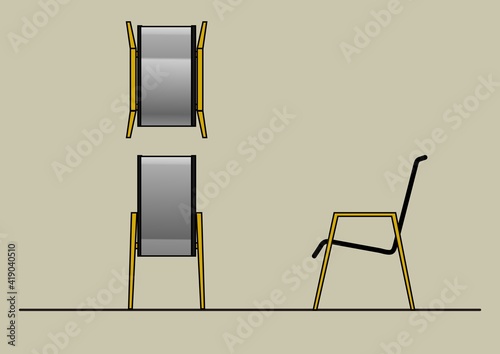 Vector furniture symbols Outdoor Poolside