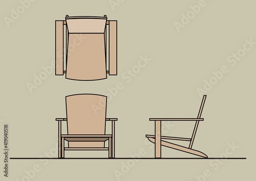 Vector furniture symbols Outdoor Poolside