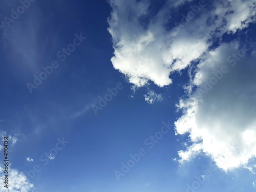 Beautiful white clouds  blue sky  the azure stratosphere  and spindrift  with texture background in nature for wallpaper pattern concept.