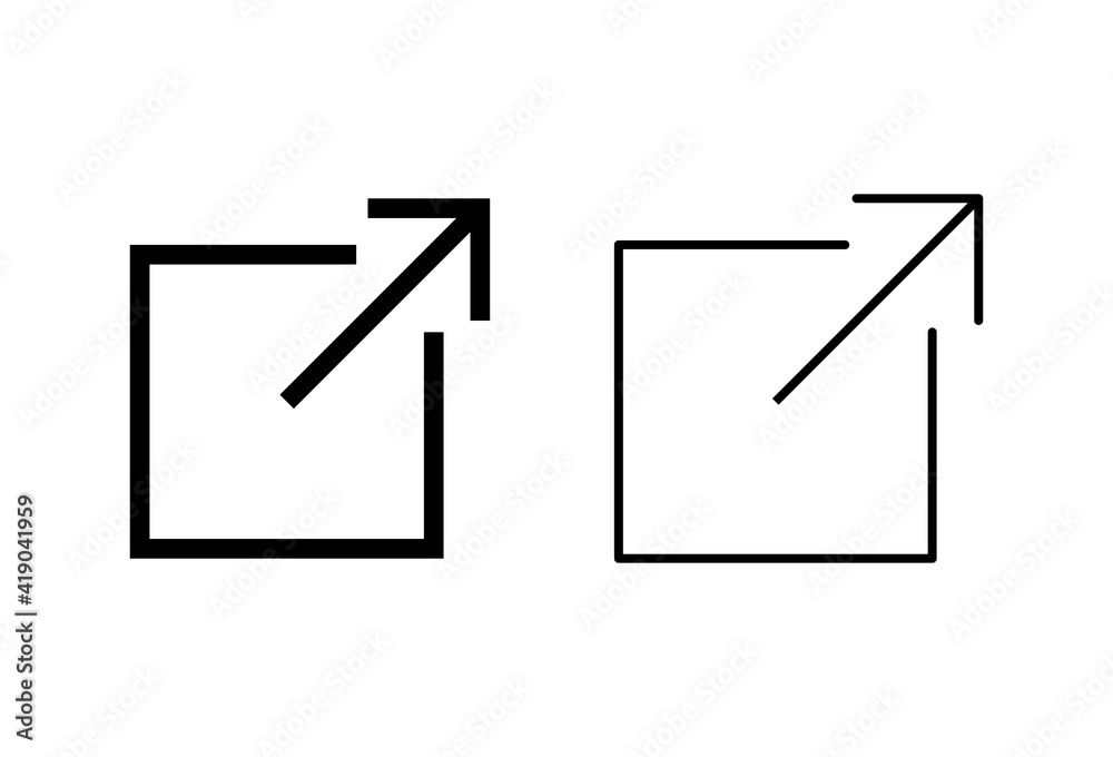 External link icon set. link icon vector. hyperlink symbol External link icon set. link icon vector. hyperlink symbol