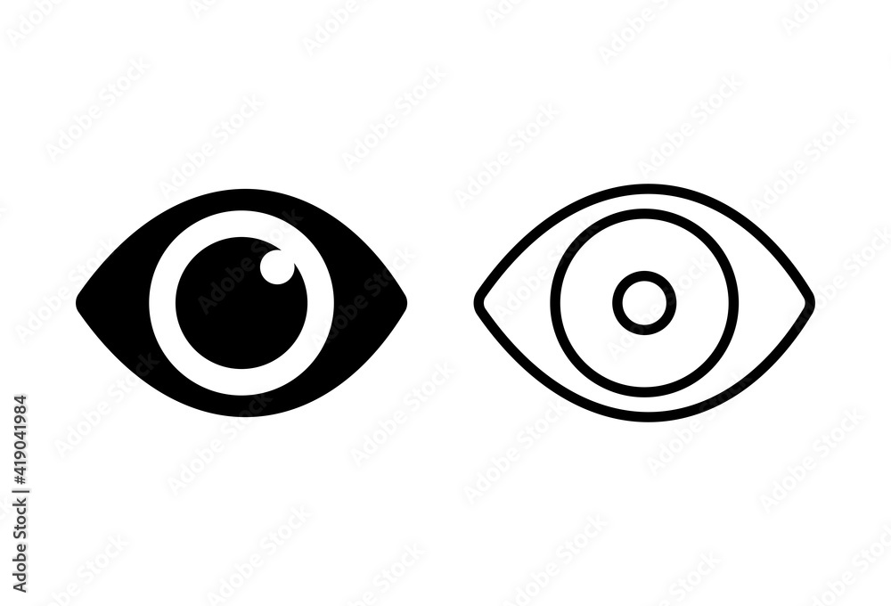 Eye icon set. Eye vector icon. Look and Vision icon. Eye icon set. Eye vector icon. Look and Vision icon.