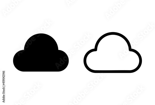 Cloud icon set. cloud vector icon