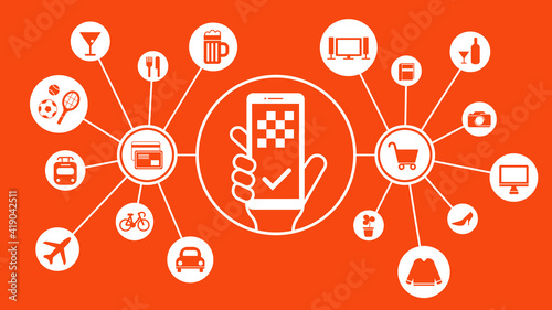 Mobile payment concept vector illustration
