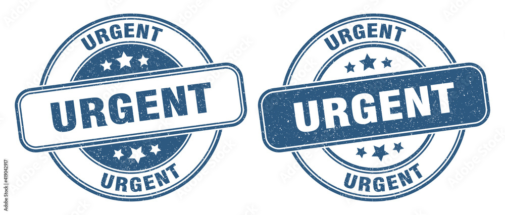 urgent stamp. urgent label. round grunge sign