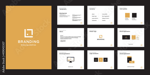 Minimalist luxury brand guide template