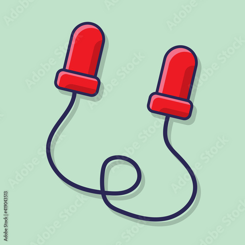 ear plug isolated cartoon vector illustration in flat style