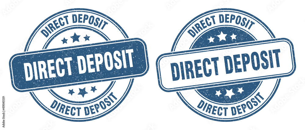direct deposit stamp. direct deposit label. round grunge sign direct deposit stamp. direct deposit label. round grunge sign