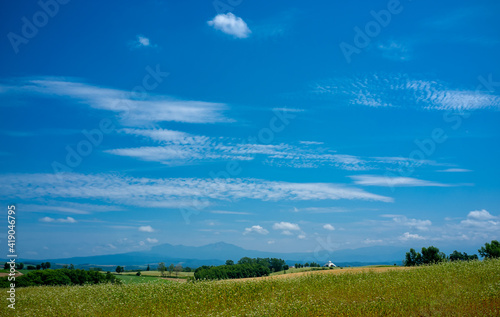paisagens rurais de Hokkaido. 