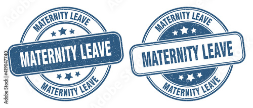 maternity leave stamp. maternity leave label. round grunge sign