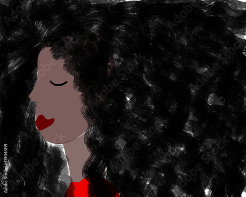 Black is Beautiful Natural Hair Vector
