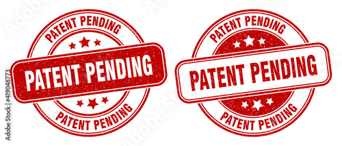 patent pending stamp. patent pending label. round grunge sign