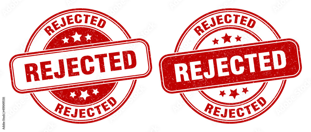 rejected stamp. rejected label. round grunge sign rejected stamp. rejected label. round grunge sign