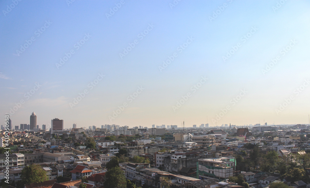 Panoramic view on City scenery: Bangkok, Thailand