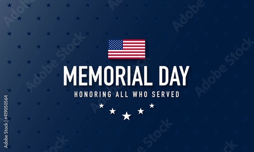 Memorial Day Background Design. Vector Illustration.