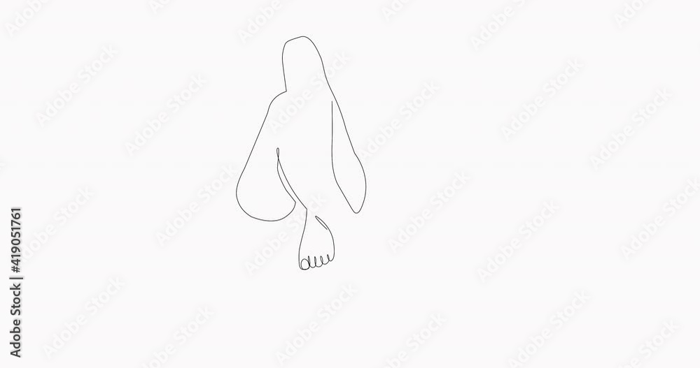 Self Drawing of one line Vector legs with glass of wine. Self-drawing a simple animation of one continuous line. 4K Stock video Animated sketch vector drawing. One line drawing of woman legs. Self Drawing of one line Vector legs with glass of wine. Self-drawing a simple animation of one continuous line. 4K Stock video Animated sketch vector drawing. One line drawing of woman legs.