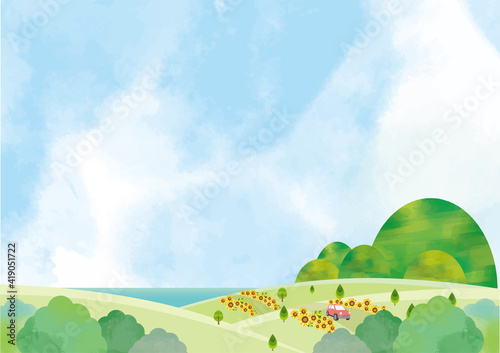 水彩風背景素材