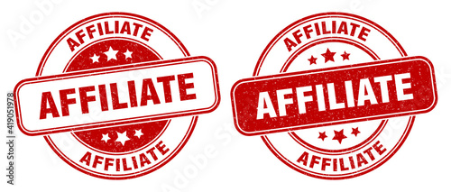 affiliate stamp. affiliate label. round grunge sign