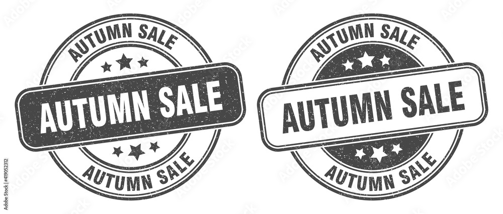 autumn sale stamp. autumn sale label. round grunge sign autumn sale stamp. autumn sale label. round grunge sign