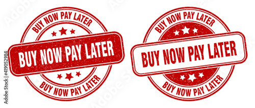 buy now pay later stamp. buy now pay later label. round grunge sign