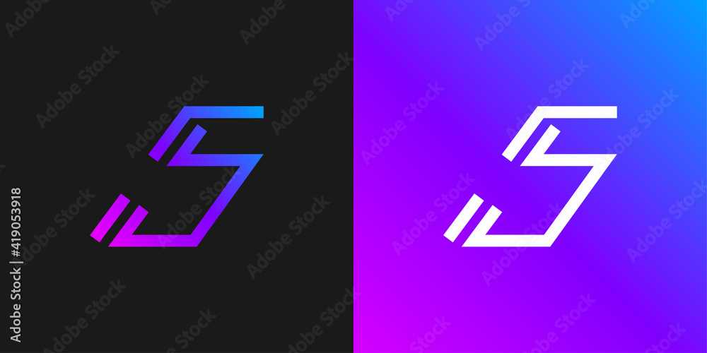 Initial Letter S Logo Design with Futuristic and Minimalist Concept in Dynamic Gradient for Business and Technology Logos Initial Letter S Logo Design with Futuristic and Minimalist Concept in Dynamic Gradient for Business and Technology Logos
