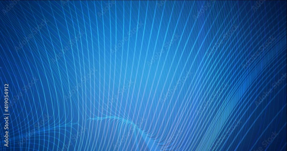4K looping dark blue flowing video with straight lines. Shining colorful moving illustrations with sharp stripes. Flicker for designers. 4096 x 2160, 60 fps.