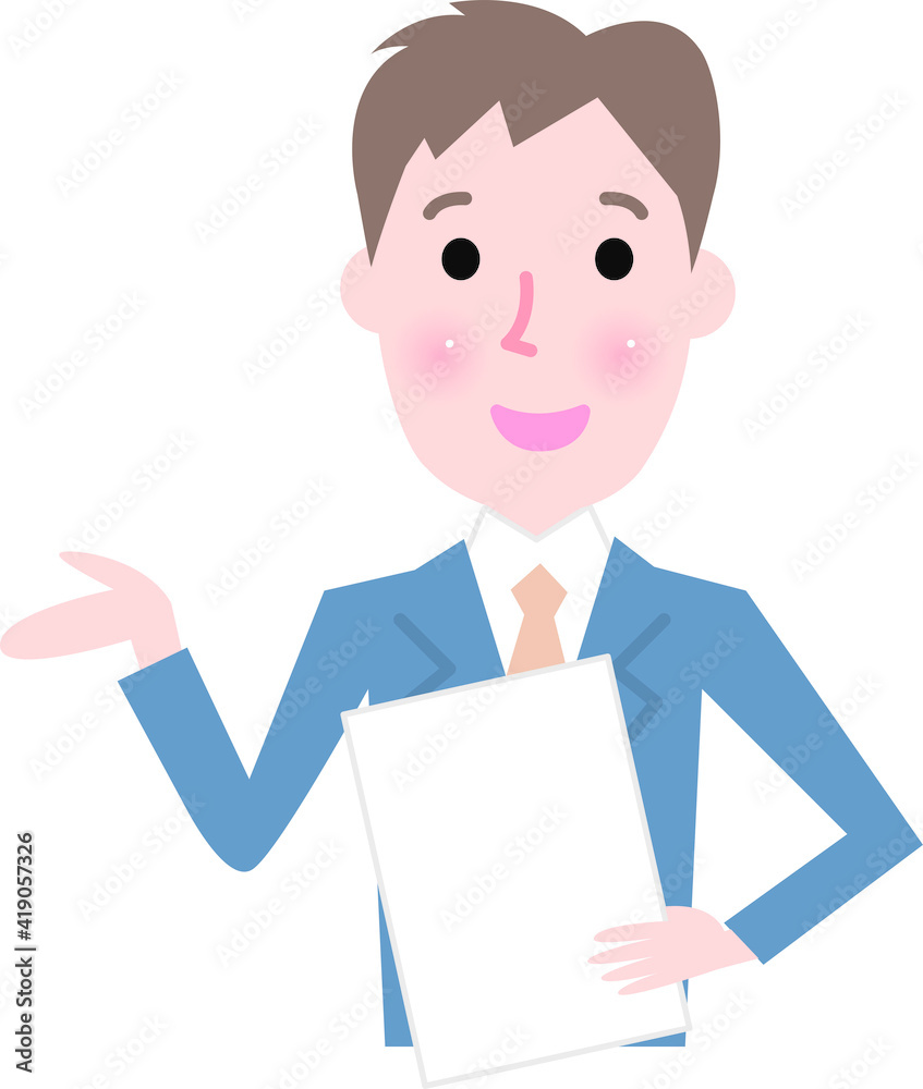 男性ビジネスマンプレゼン