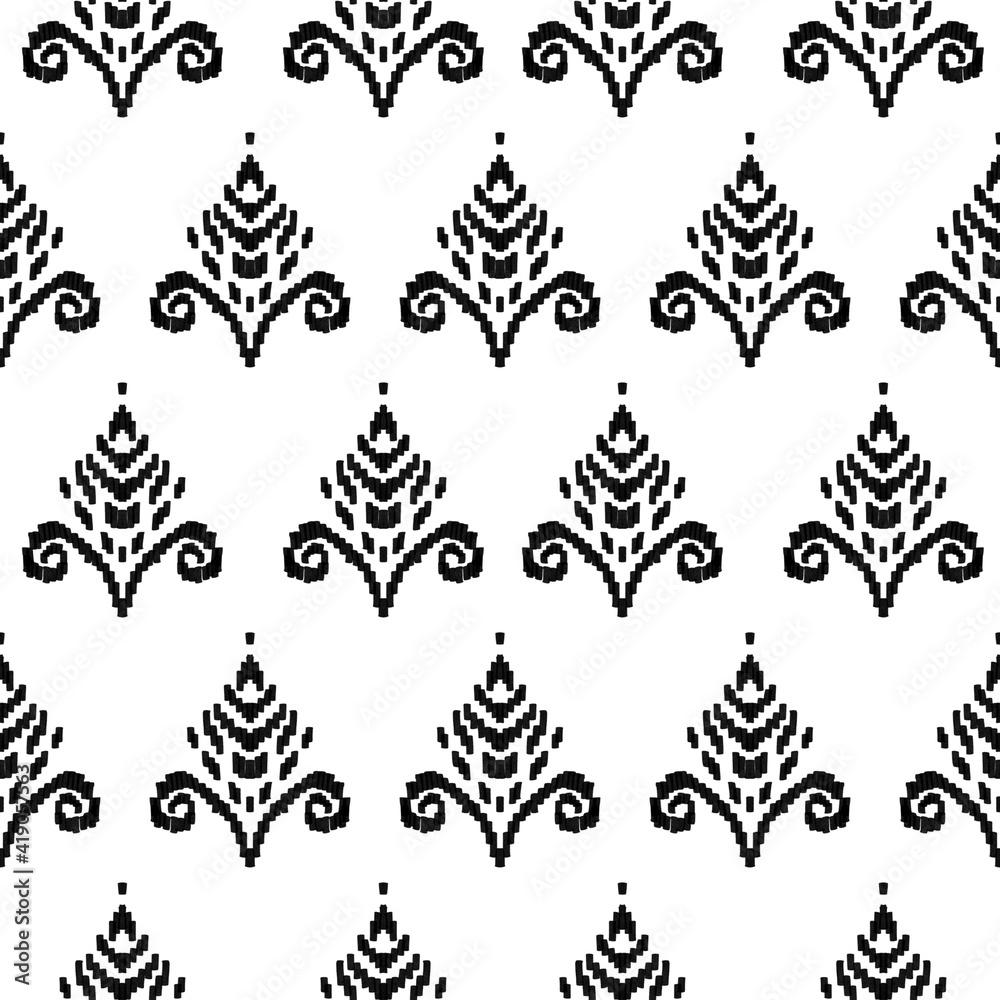 Fototapeta premium black and white seamless pattern