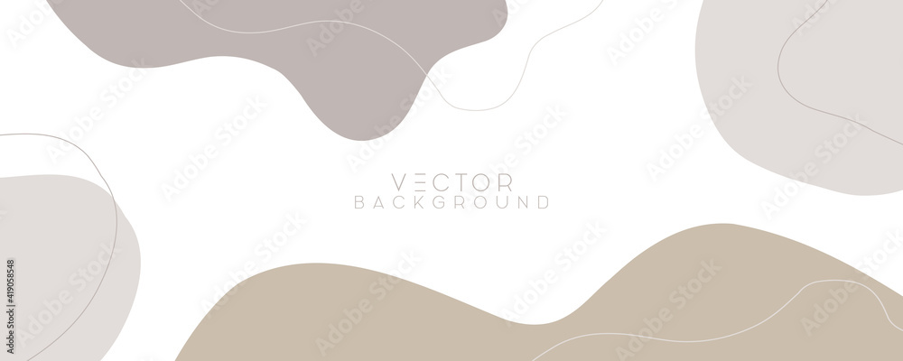 Trendy soft organic cover design. Abstract pattern design in modern style for social media template, fabric prints, wallpaper and other. Eps 10 Vector - obrazy, fototapety, plakaty 