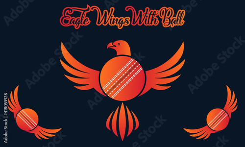 Creative cricket icon logo vector template
