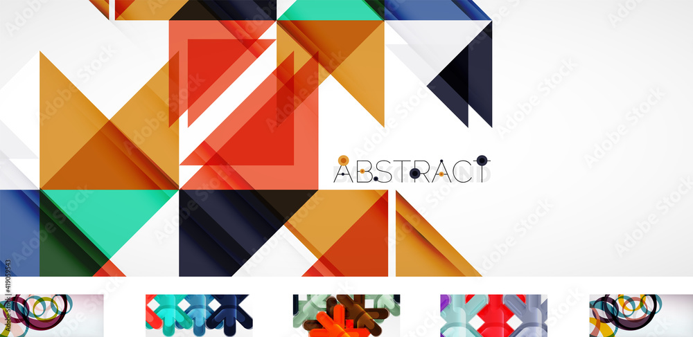 Set of trendy minimalist abstract backgrounds