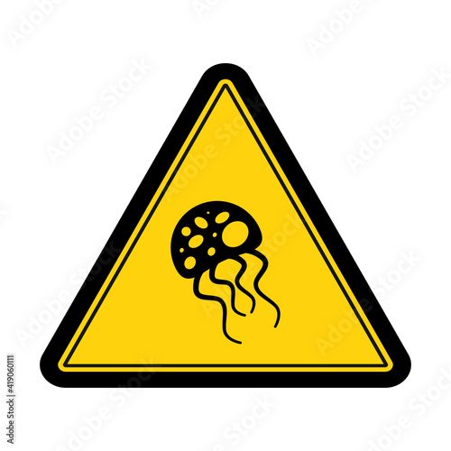 Jellyfish area sign and symbol graphic design vector illustration