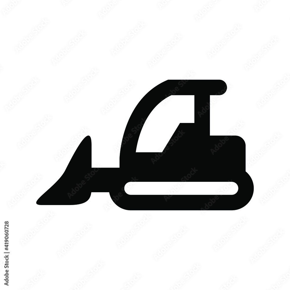 Fototapeta premium Bulldozer machinery icon
