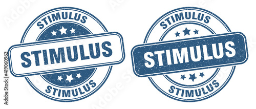 stimulus stamp. stimulus label. round grunge sign