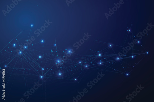 Abstract connect dots, Polygonal background. Technology hi tech connecting digital data design concept, vector illustration