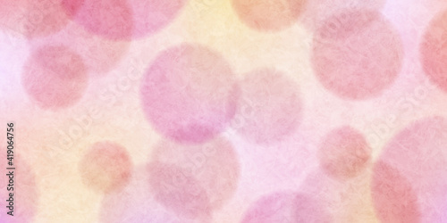 ピンク　和紙　水玉　背景