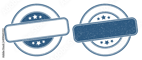 blank stamp. blank label. round grunge sign