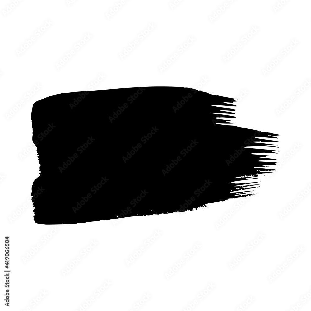 Fototapeta premium Black grunge brush stroke