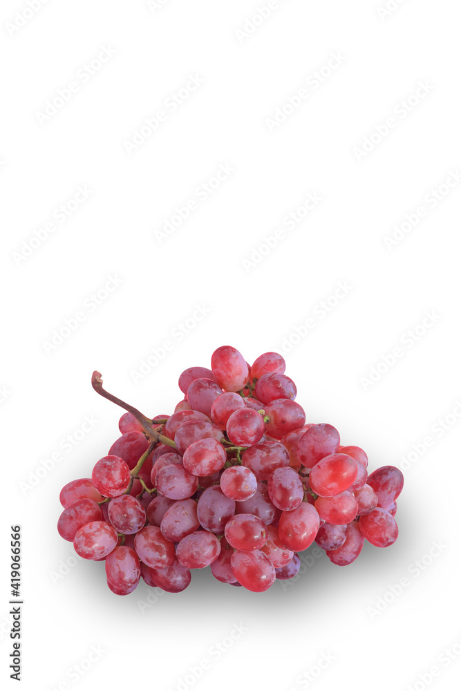 Red grapes isolated on white background Red grapes isolated on white background