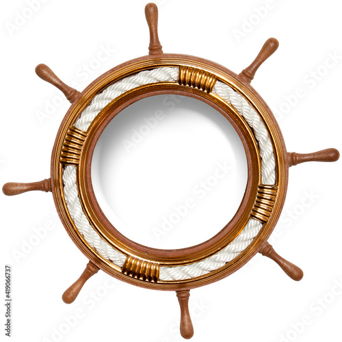 Fotografia steering wheel frame isolated on white