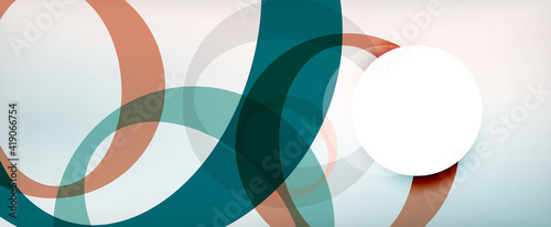 Ring geometric shapes, o letter repetition wallpaper. Abstract background for business or technology presentations, internet posters or web brochure covers